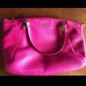 Hot pink coach purse